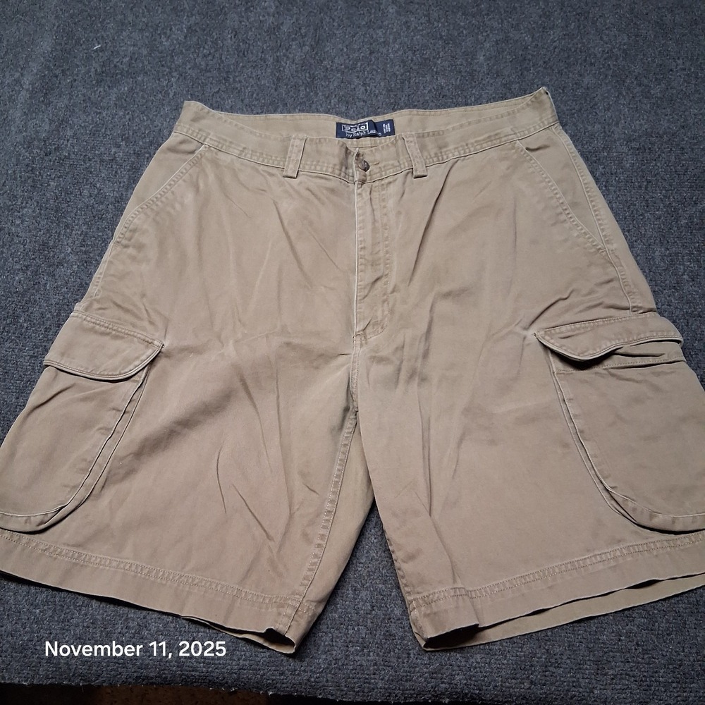 VTG‎ Polo by Ralph Lauren Cargo Chino Shorts Size 36 Brown